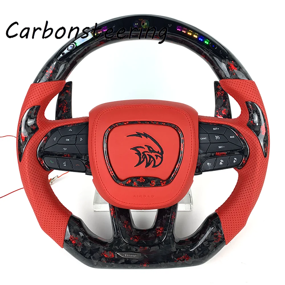 Suit for Jeep cars accessories Custom carbon fiber steering wheel For Jeep Wrangler Grand Cherokee 2011-2018 Patriot Gladiator