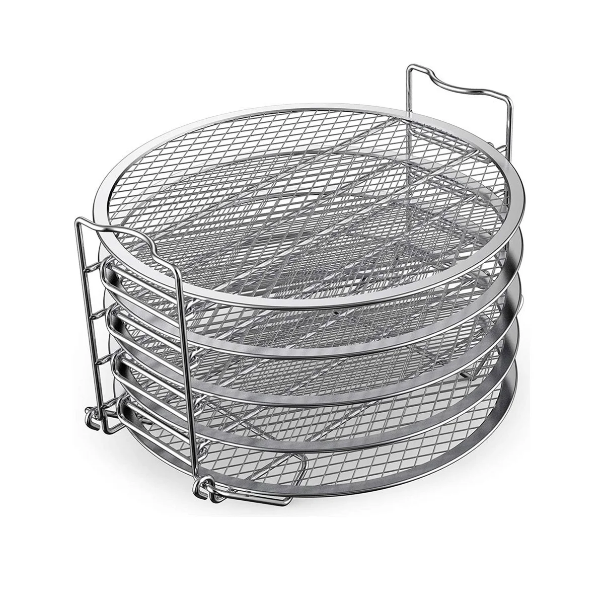 5-Layers Rack Stainless Steel Stackable Grid Grilling Rack for Ninja Foodi 6.5 QT / 8 QT Basket Tray