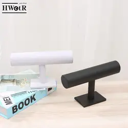 Single Linen Cloth/Leather Bracelet Chain Watch T-Bar Rack Jewelry Hard Display Stand Holder Jewelry Organizer Display Stand