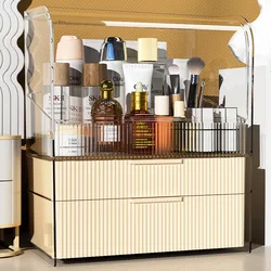 Bathroom Bedroom Desktop Storage Box Transparent Dustproof Large Capacity Classification of Cosmetics and Skin Care Products