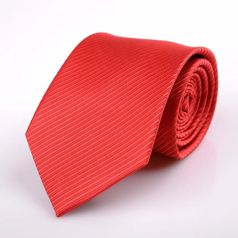 White Brown Red Navy 8cm Solid Ties For Men Fashion Casual Neck Tie Gravatas Business Neckties Corbatas Wedding Lot