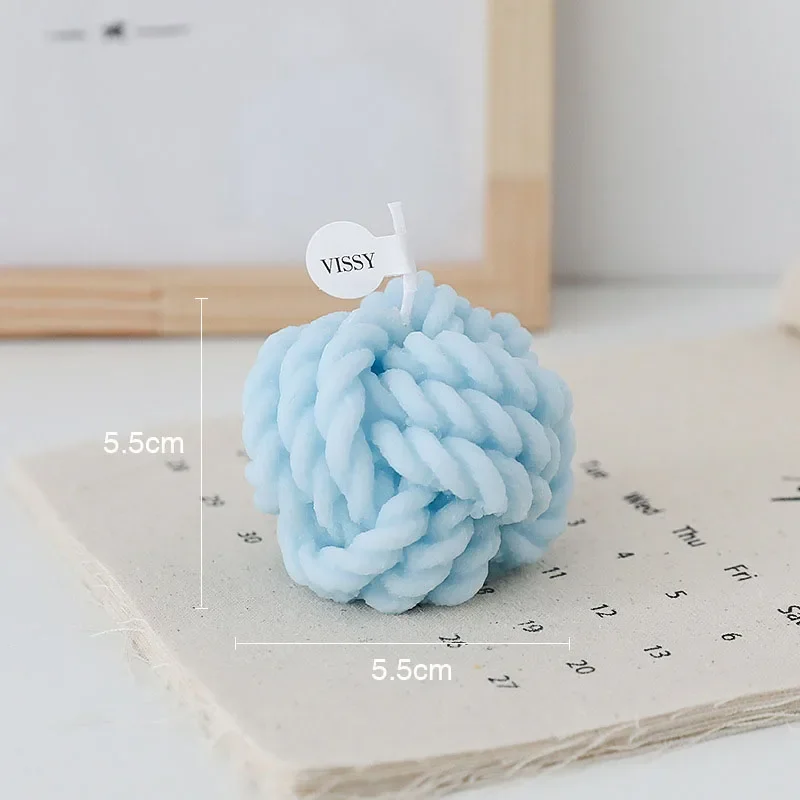 Creative Handmade Wool Ball Candle Aromatherapy Candle Gift Box INS Photo Props Essential Oil Scented Candle Home Decoration