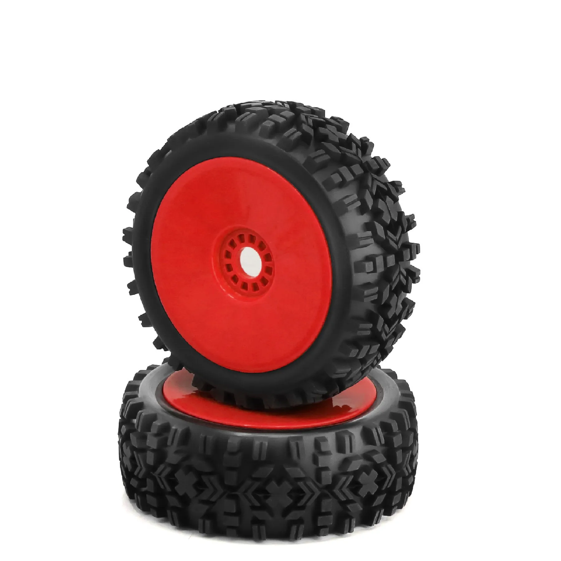 RC 1/8 Buggy Tires and Wheels 17mm Hex Rubber Off Road Tyres for 1:8 Buggy Truck Car HSP Kyosho MP10 VRX HPI Hobao ARRMA Typhon