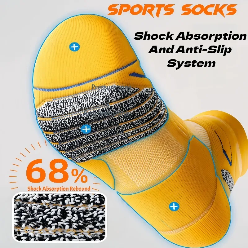 Calcetines Profesionales para Maratón, para Hombre, con Base Acolchada, para Deportes, Ciclismo, Baloncesto, Prevención 