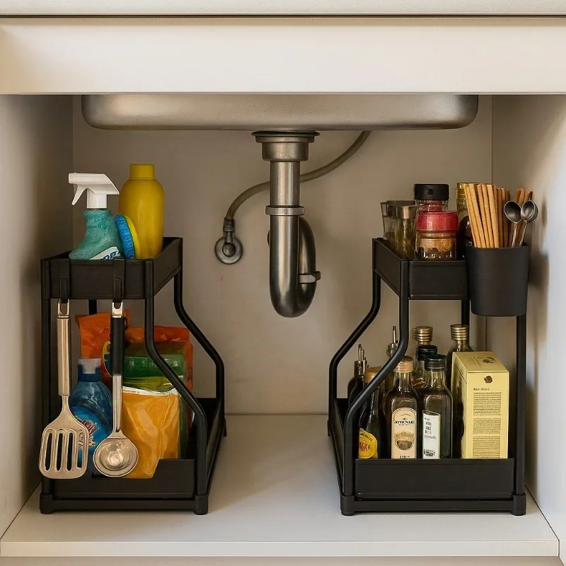 2-Tier Pull-Out Under-Sink Organizer product image from Easewell
