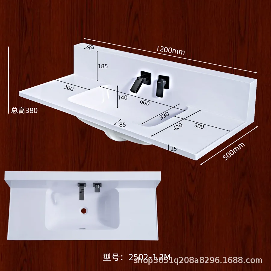 حوض متكامل من السيراميك ذو درجة حرارة عالية، سطح شقة كبير مطول وواسع لتفريغ المياه على الحائط على اليمين #4