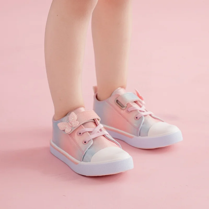 

2026 Fashionable Children Shoes Sequined Girls Sneakers Cute Breathable Soft Sole Classic Velcro Casual Sports Shoes