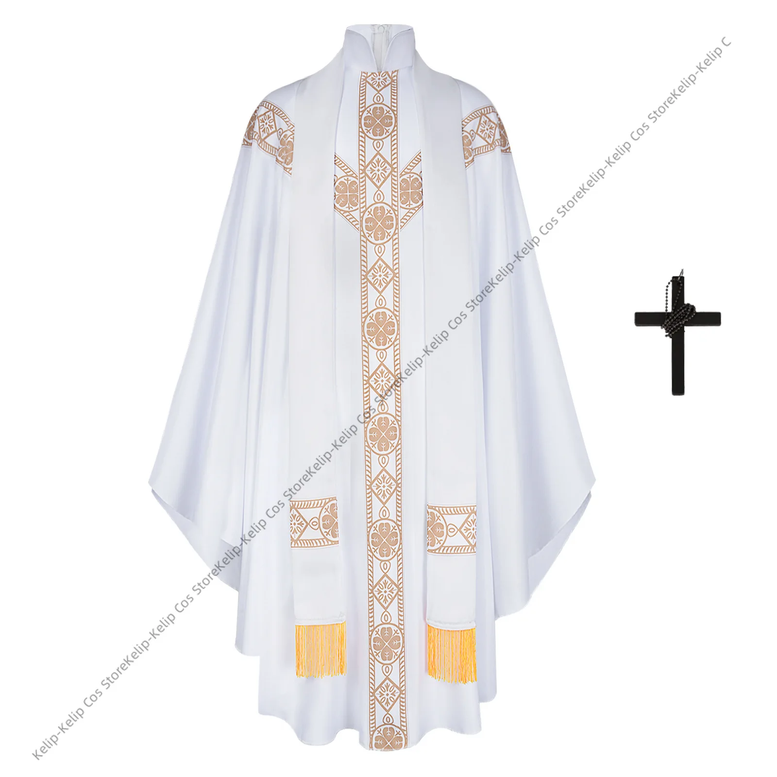 Аниме католический священник, церковная месса, халат, халат, священник, винтажный мешковатый халат, накидка, костюмы для косплея на Хэллоуин