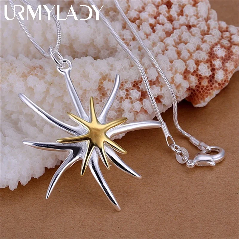 45-75cm 925 Sterling silver Necklace jewelry Promotions Beautiful fashion Elegant charms Starfish Noble women lady pretty