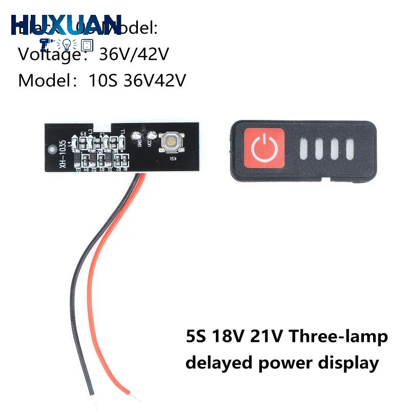 5S 18V 21V Digital LED Battery Capacity Indicator Module Compact Display for Portable Power Station Remaining Power Check