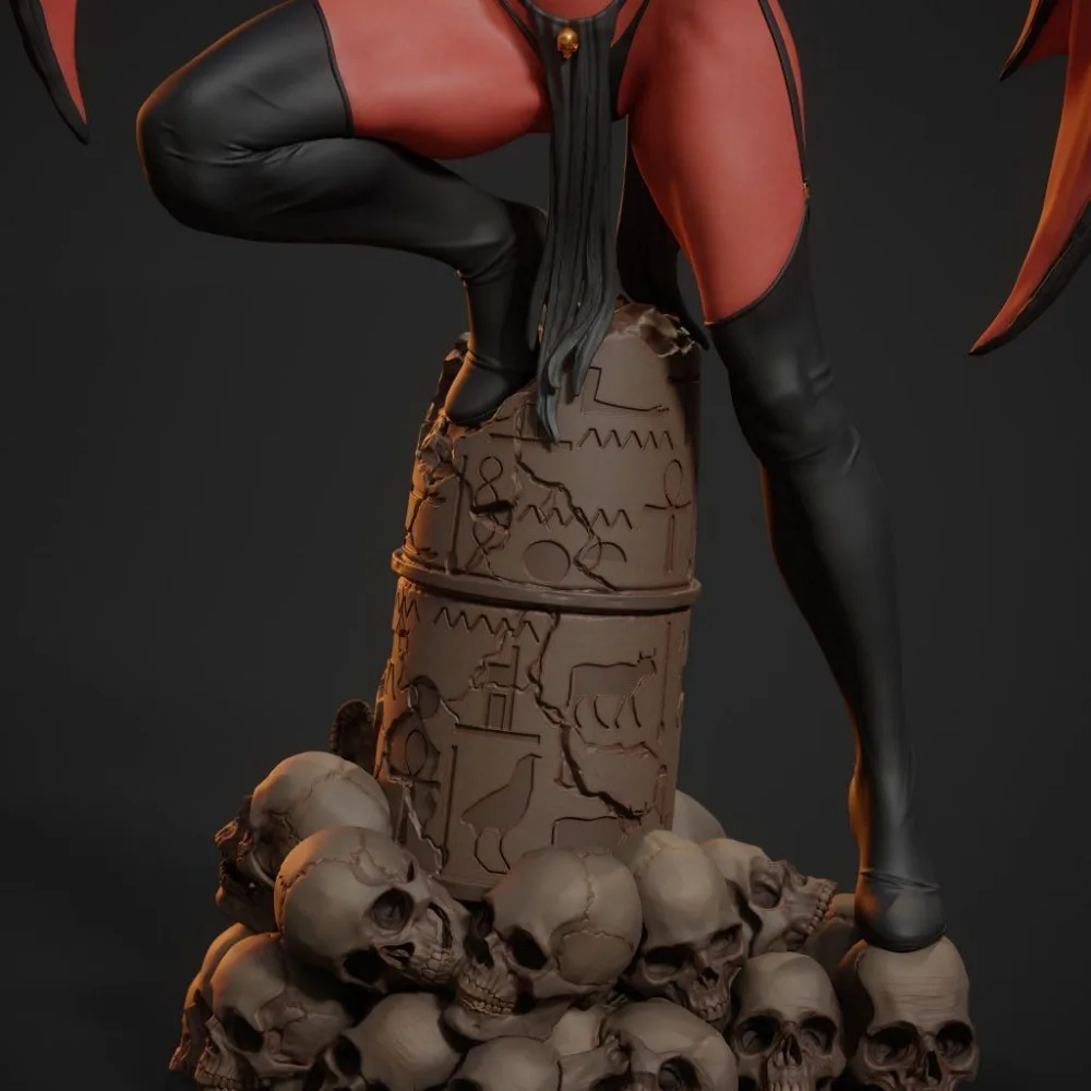 Hell Devil Queen Sakkara Resin White Mold Printing High-precision Models Unassembled Unpainted Self-assembly DIY Figurines