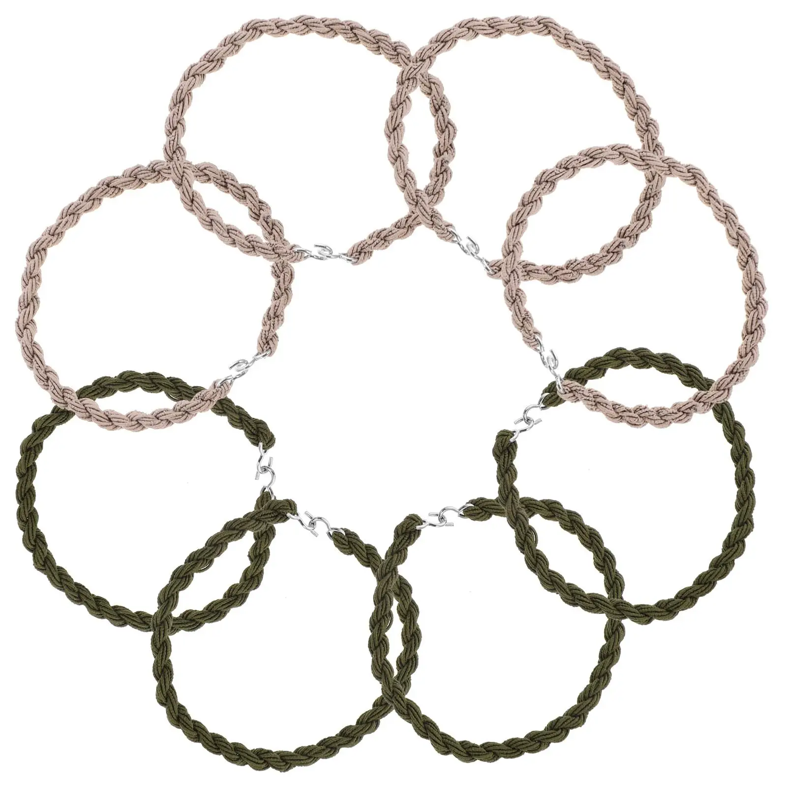 

8 Pcs Outdoor Boot Straps Portable Blousing Rope Professional Elastic Aluminum Alloy Cycling Ropes Bands