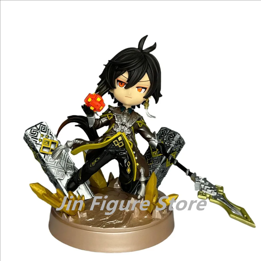

16 см Genshin Impact Zhongli Chibi аниме фигурки фигурка статуэтка GK фигурка украшение для рабочего стола детские игрушки рождественские подарки