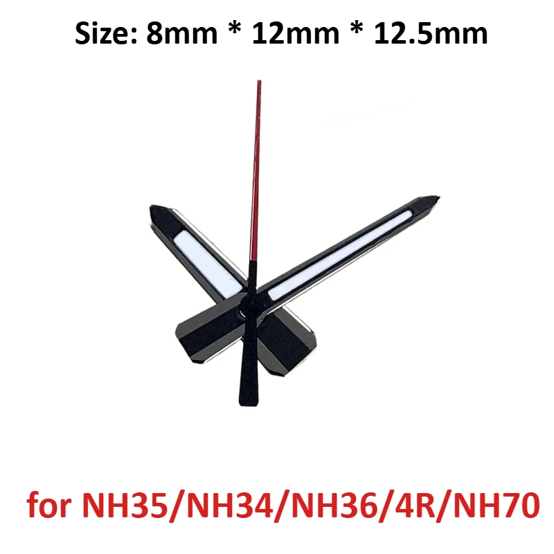 New NH35 Black Grey Watch Hands for NH70 Green Luminous Watch Diy Parts for Japan NH35/NH34/ NH36/4R/7S Movement