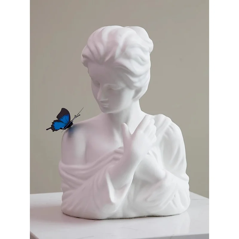 Curing Butterfly Girl Sculpture Ornament Living Room TV Cabinet Entrance Wine Cabinet Art Home Beauty Salon Ornament