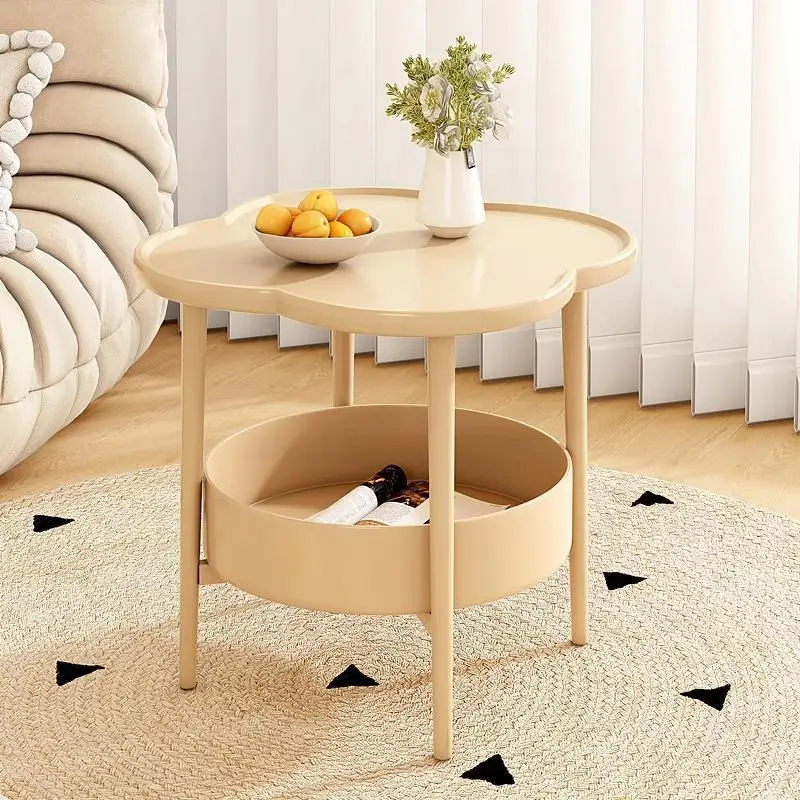 Cream wind sofa side table Small apartment removable sofa side table Tea side cabinet corner table