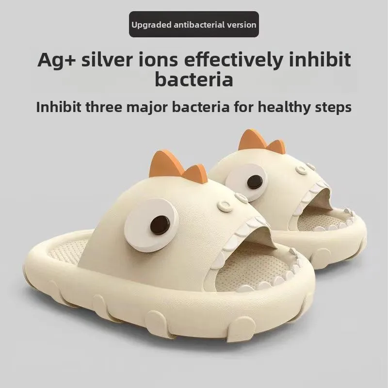 

ark Slippers Thi Bot Indoor Bath Anti-Slip Couples Sandals Women's Men's Summer Cartoon Home Use Luxury Hair