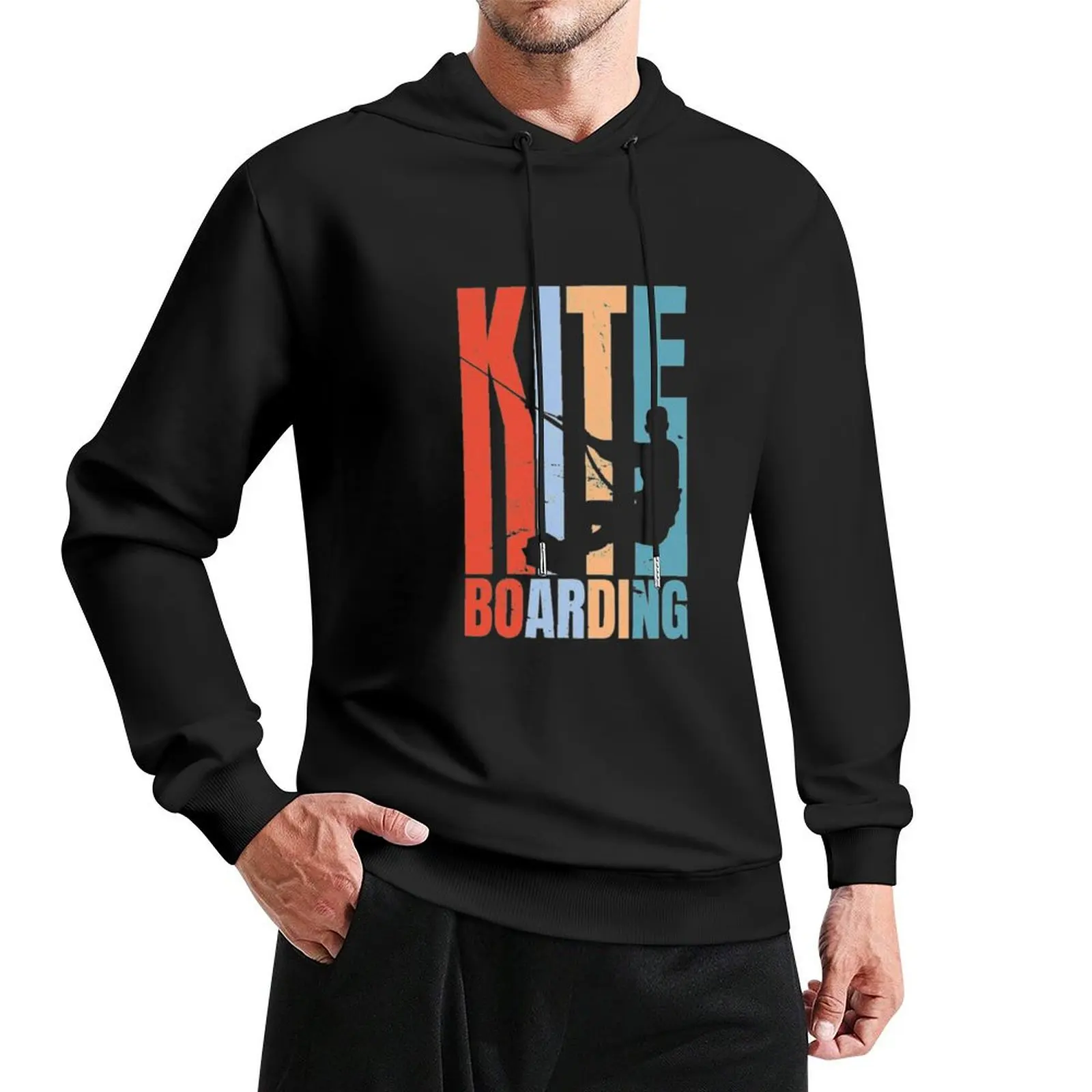 

Kiteboarding Kitesurfer Vintage Kite Gift Pullover Hoodie fashion men winter clothes hoodie graphic