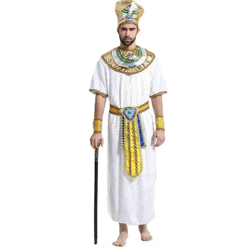 أزياء الهالوين العرقية للرجال البالغين ملابس النيل كينج للأطفال ملابس الأمير التقليدية الوطنية Sle M Fem Ver...