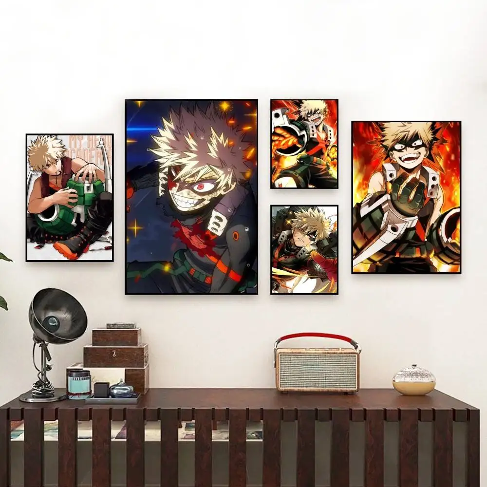 K-Katsuki Bakugo  Poster Perfect Space Sticker Self Adhesive for Office Home Theater Wall Art Decor Fancy Gift