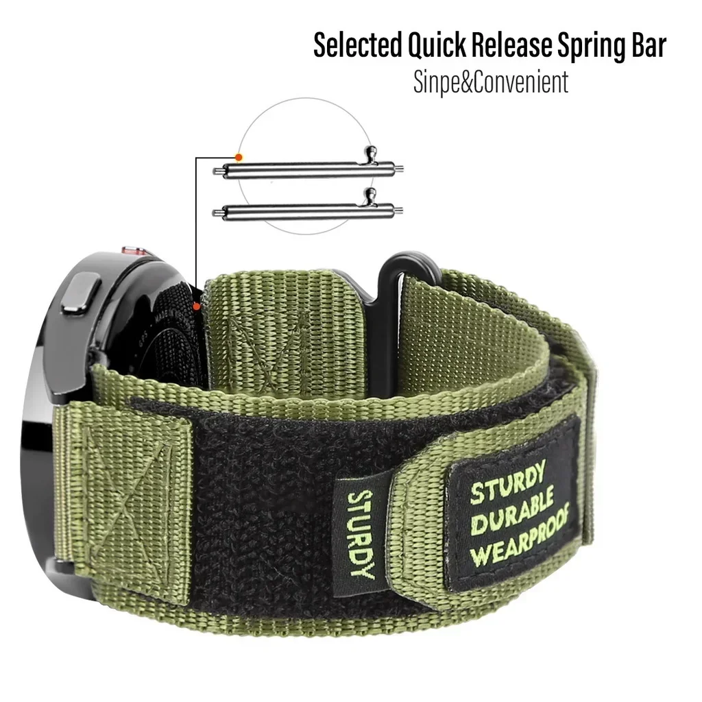 Cinturino da 20 22mm per Huawei Watch GT 4 5 GT4 46mm GT3 GT2 GT 3Pro 46mm cinturino in nylon per Samsung Galaxy Watch 7 6 4 5 Pro cinturino