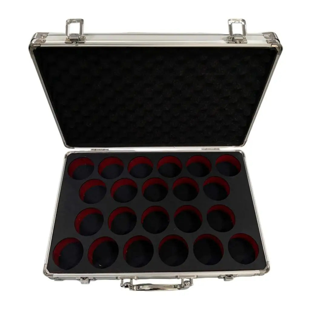 

Billiard Balls Storage Box Padded Holds 22 Balls for Indoor Sports Traveling