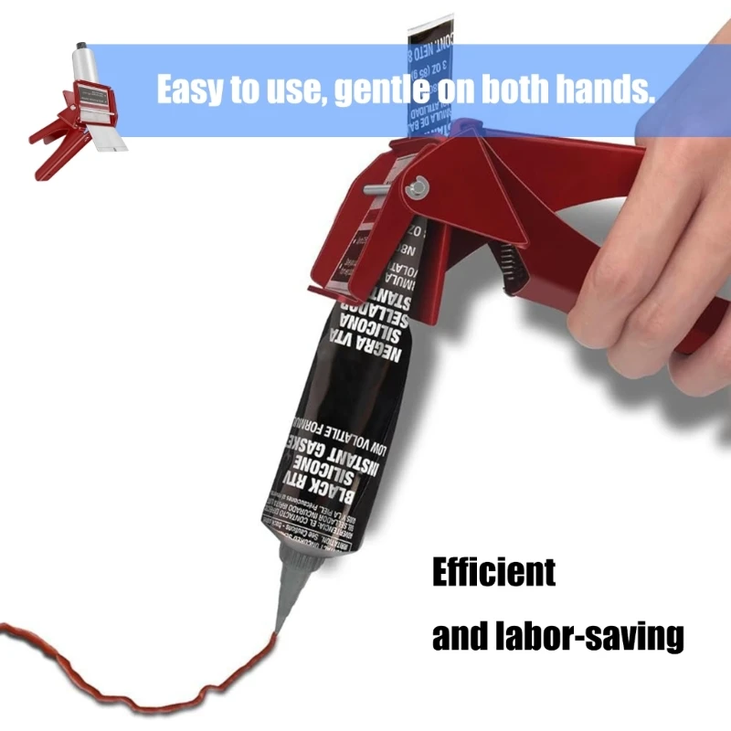 Tube Extrusion Tool, Tube Grip Industrial Size Dispenser RTV and Silicone Dispenser Prevent Material Waste C7AC