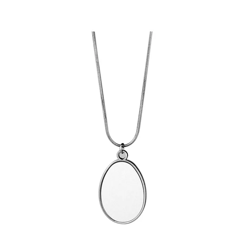 10pcs Sublimation Blank Heart Pendant Necklace Heat Transfer Print Blank Charm Necklace for Creative Women Men Jewelry Gift