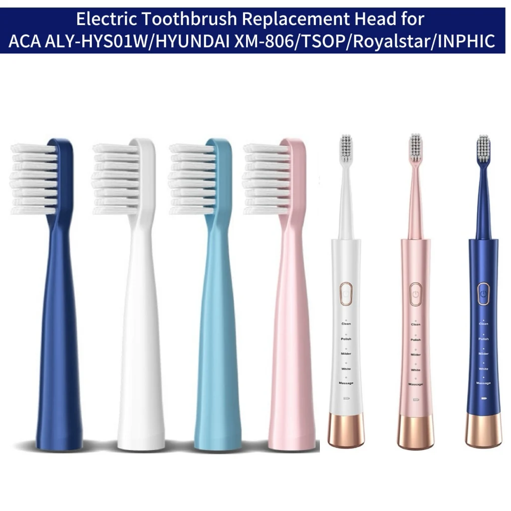 For ACA Electric Toothbrush Replacement heads ALY-HYS01W/HYUNDAI XM-806/TSOP/Royalstar/INPHIC Soft Brush Heads Bristles Nozzles