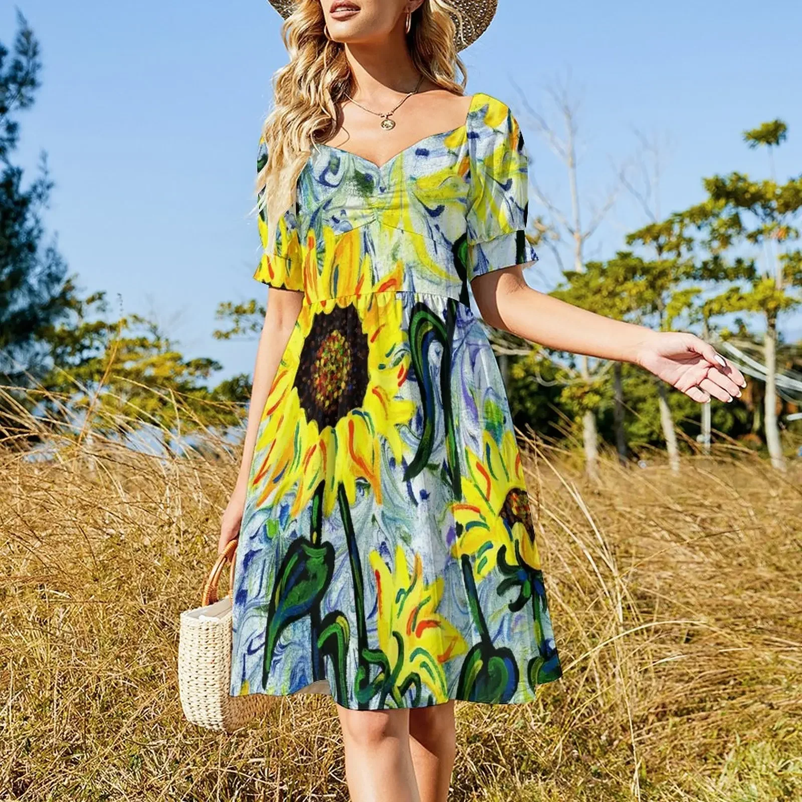 Wild Sunflower Sleeveless Dress Women dresses summer women's summer dress 2025 Dress