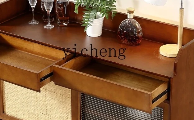 

ZZ Rattan Woven Solid Wood Simple Home Small Apartment Living Room Kitchen Storage