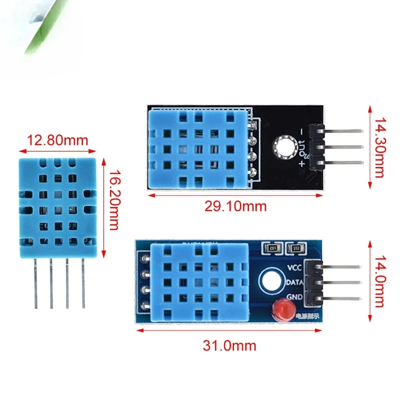 DHT11 Digital Temperature and Humidity Sensor Module Single Bus Digital Output 5PCS