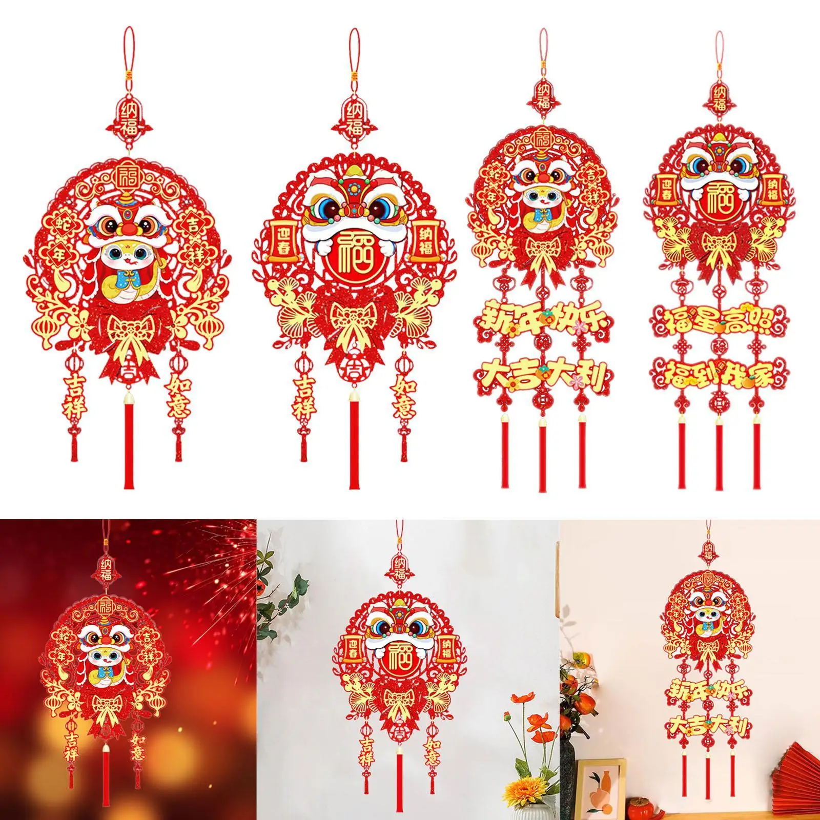 Chinese New Year Decoration Simple Hanging Pendant for Window Office Door