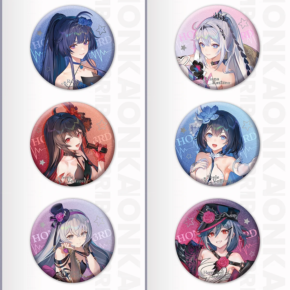 

Honkai Impact 3rd Official Desktop Decoration Figures Merch Game Anime Character Badges Collection - Festival Series