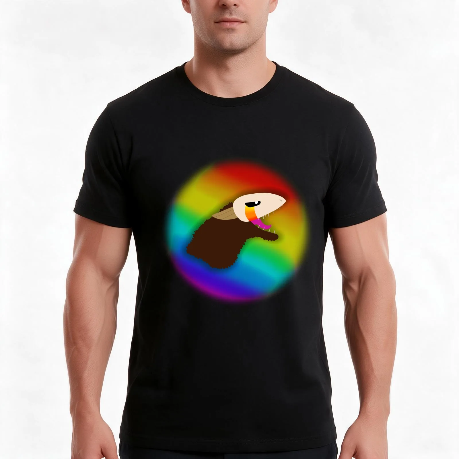 Midmix Screech In T-Shirt, Summer Casual Cotton Tee, Oversized Streetwear Tops, Vintage Graphic Print, Loose Fit Short Sleeve
