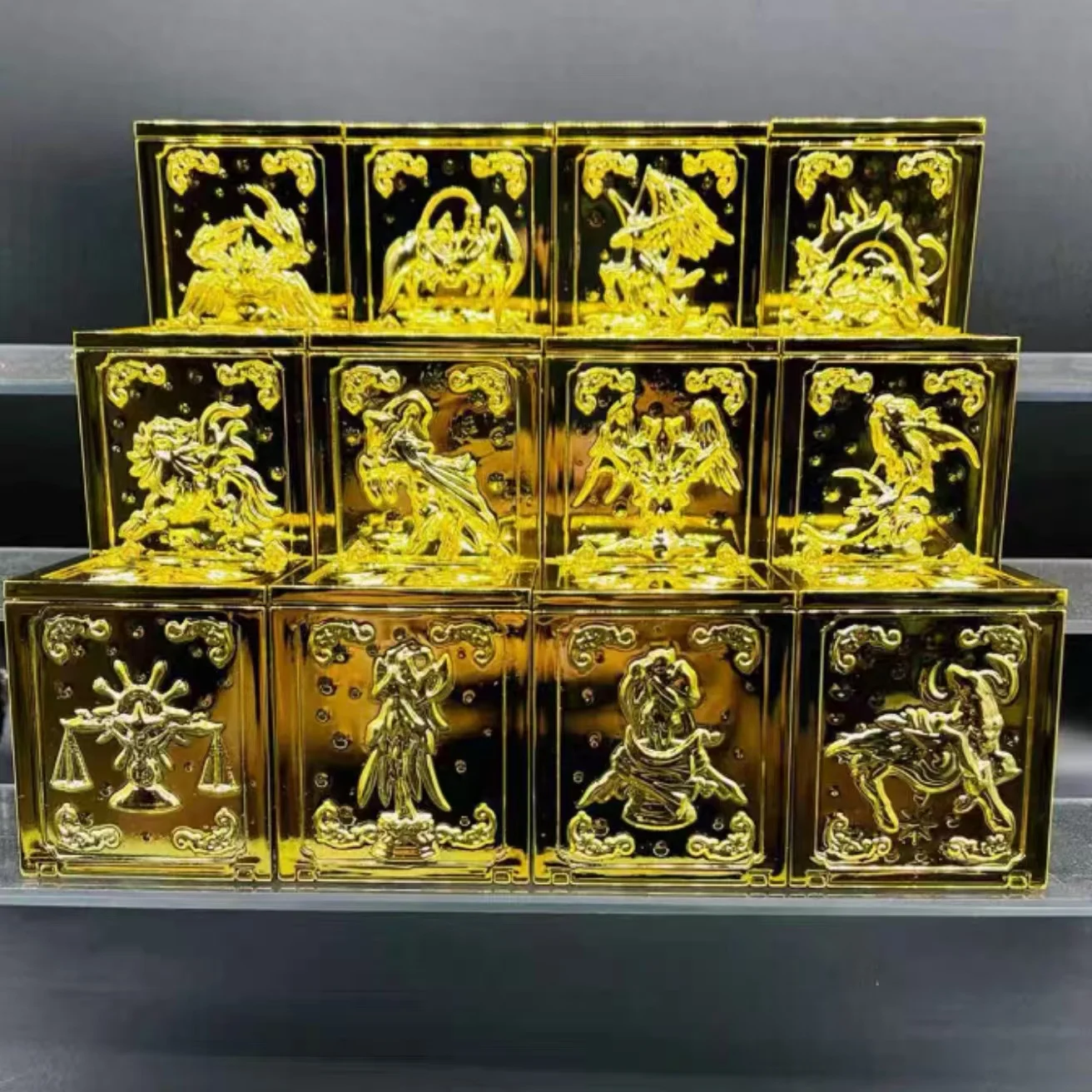 In Stock Saint Seiya Myth Cloth SOG Box Aries Taurus Gemini Cancer Leo Virgo Libra Scorpio Capricorn Pisces PVC 12pcs Leisure