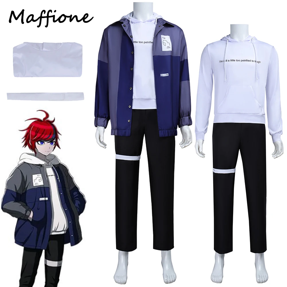 

Sumino Takumi Косплей Мужской Костюм Аниме Игра Сто Линий Маскировка Ролевая Игра Фантазия Одежда Пальто Топы Пояс Брюки Костюм на Хэллоуин