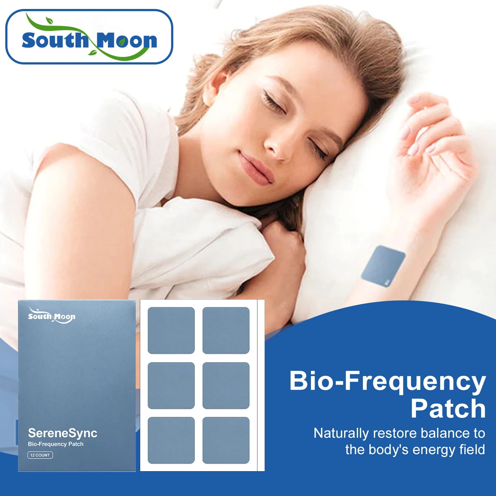 South Moon Insomnia Treatment Sticker Deep Asleep Hypnotic Relieve Headache Soothing Anxiety Decompression Relaxing Sleep Patch