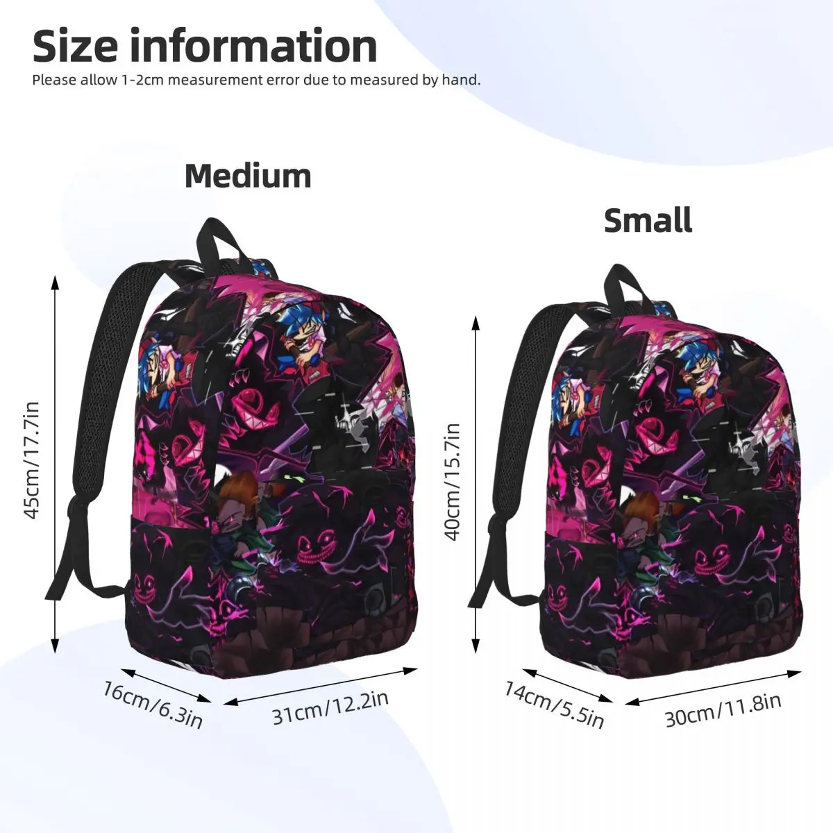 Friday Night Funkin Games Gamer Backpack for Kindergarten Primary School Student Bookbag Boy Girl Kids Daypack Lightweight