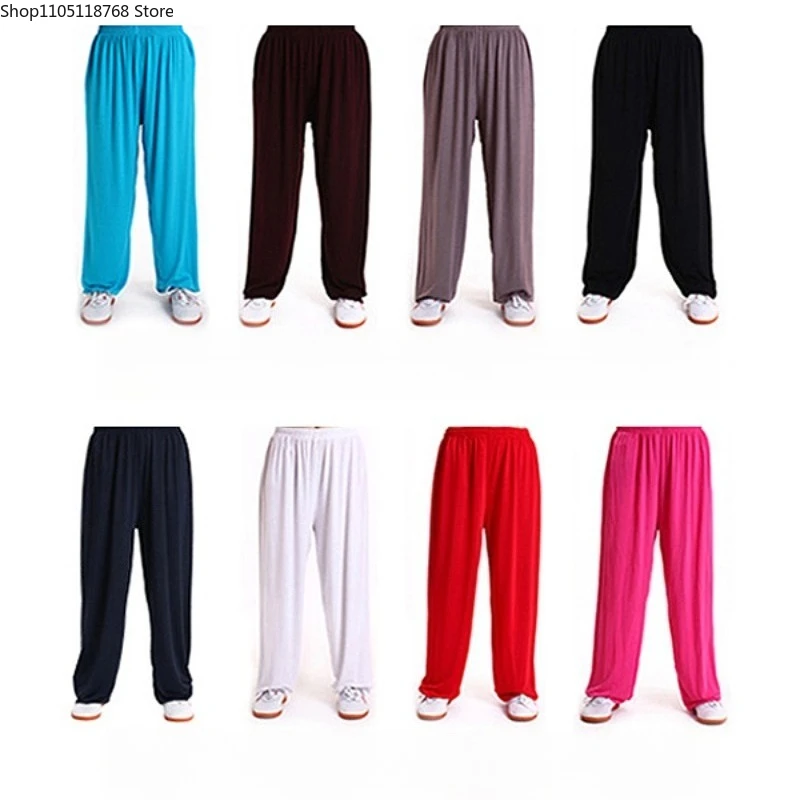 

Modal Tai Chi Pants Martial Arts Practice Pants Men Women Lantern Yoga Pants Elastic Tai Chi Trousers