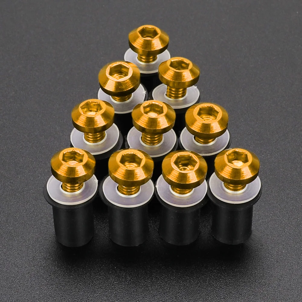 10PCS Windscreen Fairing Bolts For YAMAHA TMAX 560 530 SX/DX/MAX TECH T-MAX500 XP500 T-MAX530 XP530 TMAX530 Windshield Screw