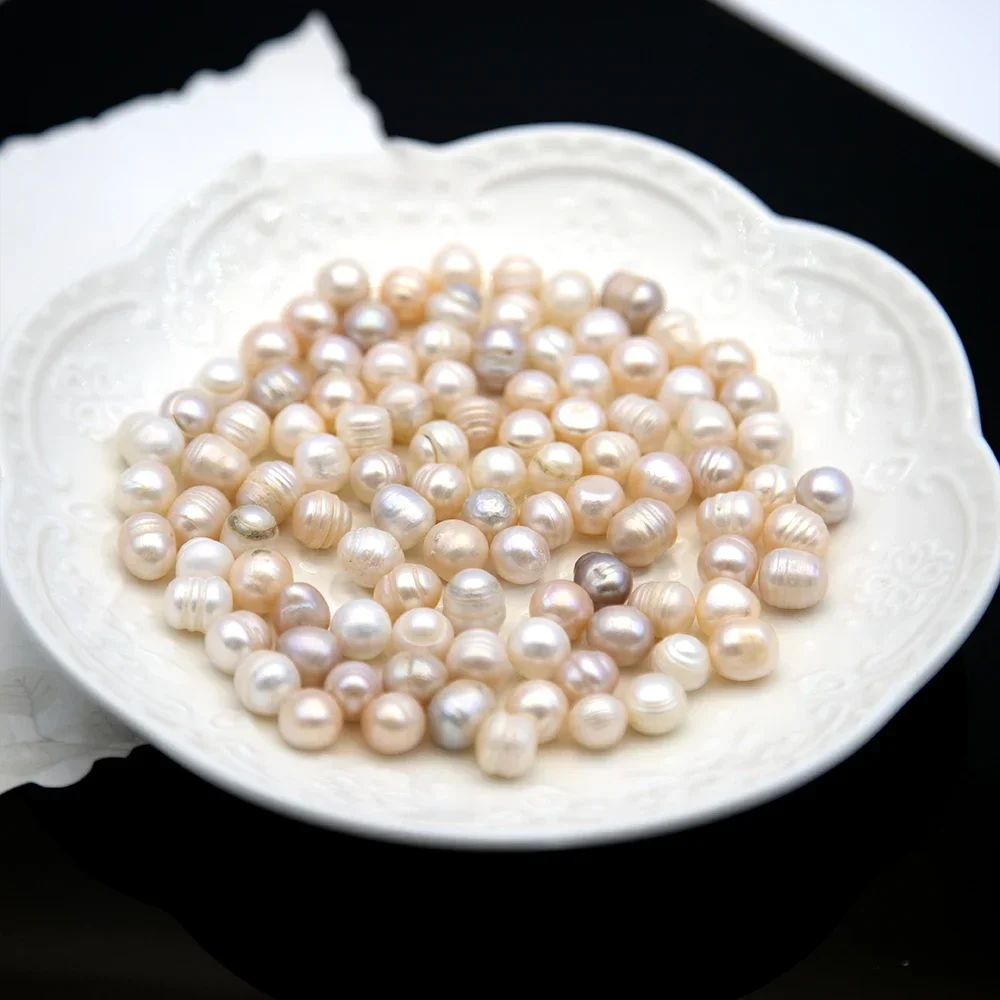 

Натуральный пресноводный жемчуг 9-10 мм, разбросанные бусины, разноцветные, не просверленные, ребристые, белые, розовые, фиолетовые серьги, ювелирные аксессуары