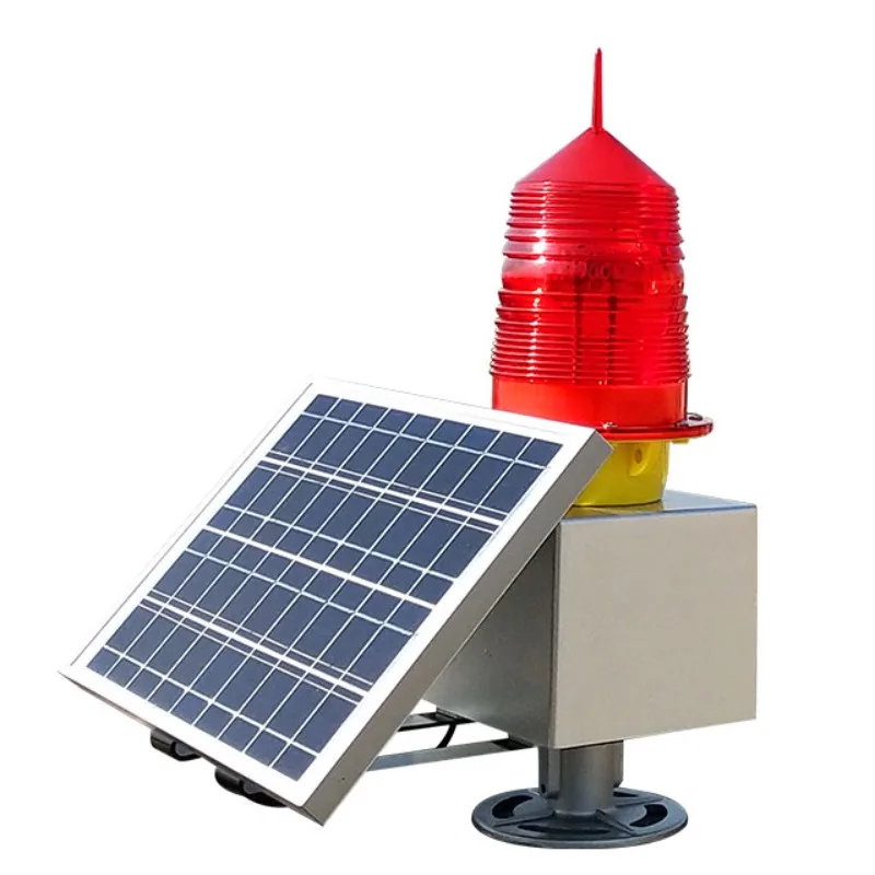 

Aircraft Aviation Solar Navigation Led Flashing Crane Tower Blocking Beacon Marine Lantern Warning Light