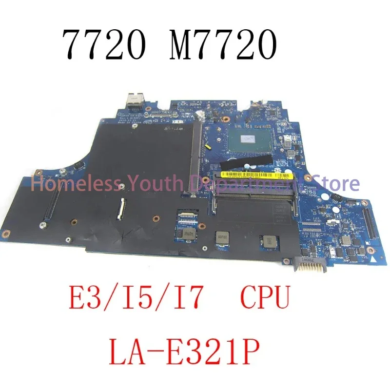 For dell Precision 7720 M7720 Laptop Motherboard LA-E321P M4M97 With E3-1535M V6 I5 I7 CPU Notebook Mainboard  100% test