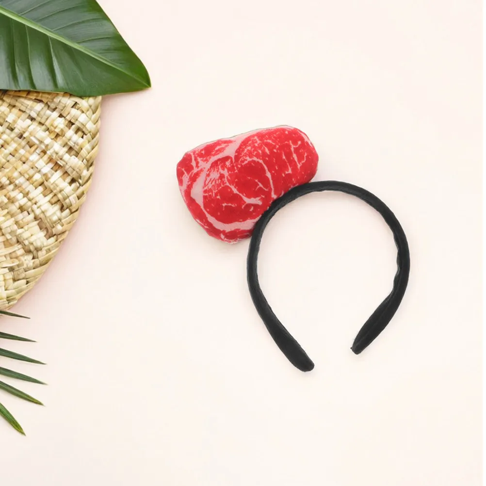 2 Piezas de Diademas Creativas con Forma de Carne, Divertidas para Disfraces, Accesorios para Fiestas, Halloween, Cosplay y Fotos