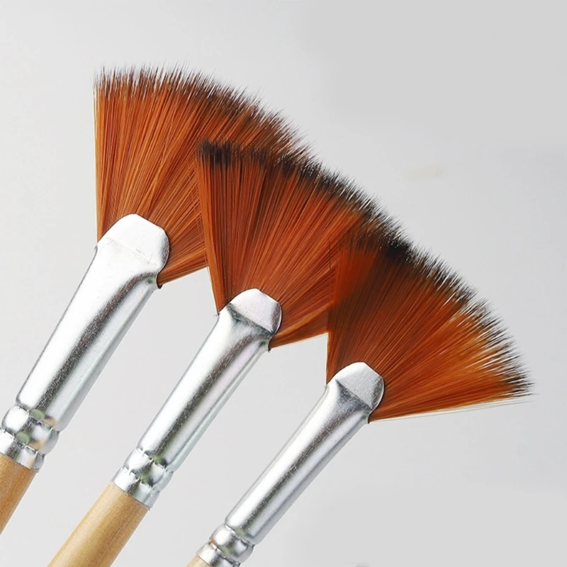 Профессиональная кисть с веером, кисти для рисования, художественный набор для холста, рок, акварель, гуашь, акриловая живопись