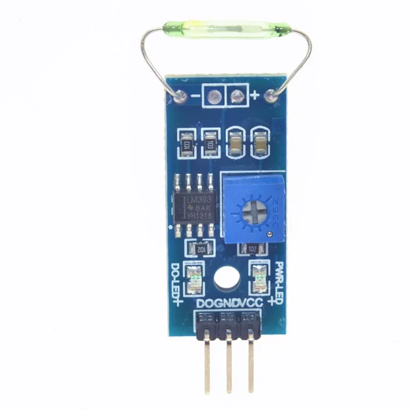 ใหม่ Reed เซ็นเซอร์โมดูลโมดูลแมกนีตรอน reed switch MagSwitch สําหรับ Arduino