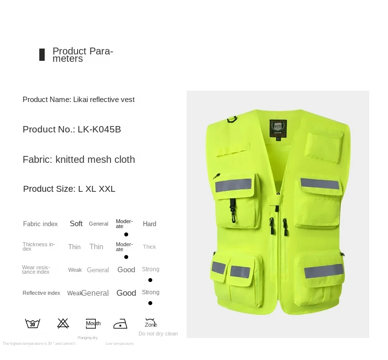 Reflective Safety High Visibility Vest Working Motorcycle Jacket Fluorescent Signal High-Grade Police Luminous Rider