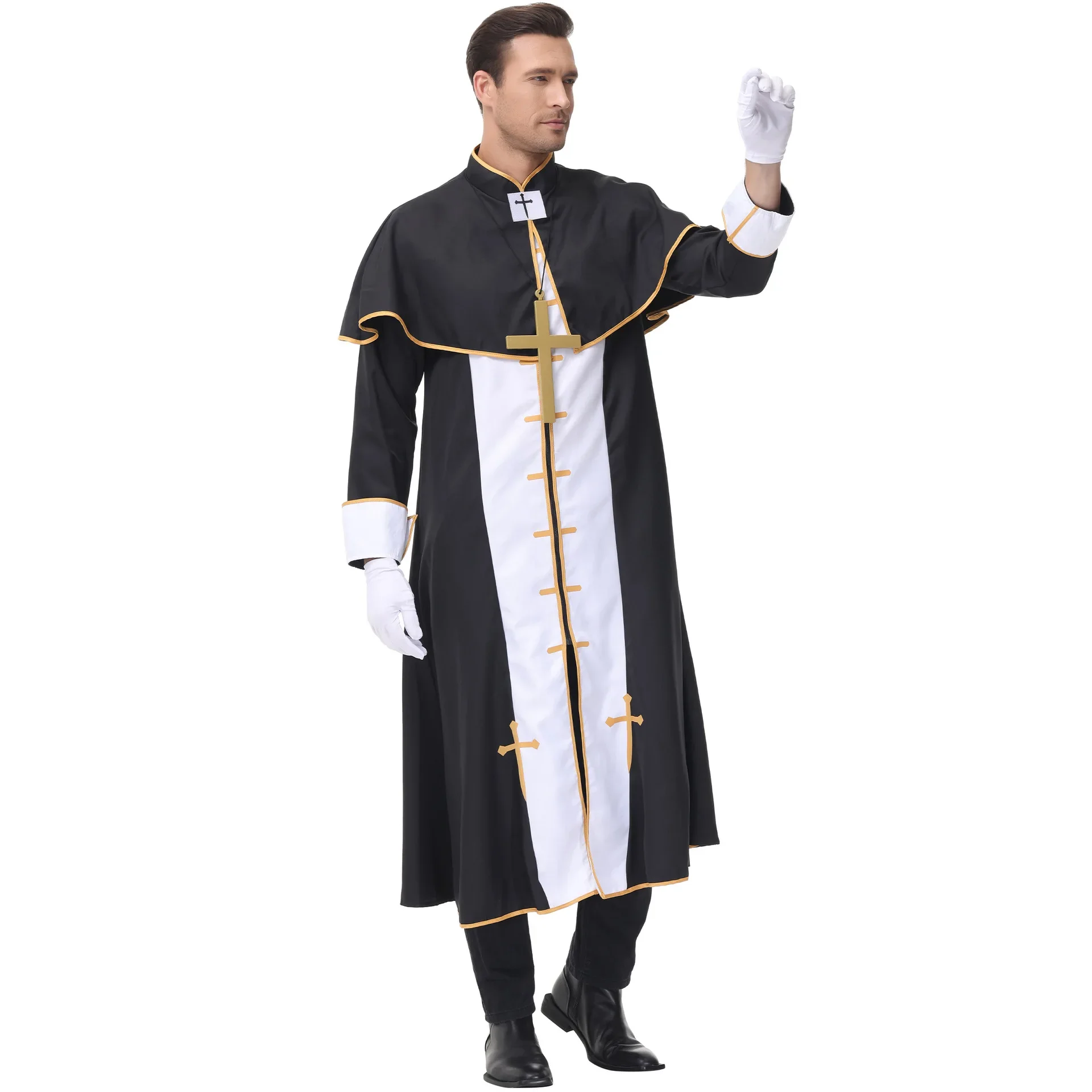 남성용 크리스마스 코스튬 코스프레, 중세 목회 자매 선교사 교회 코스튬 판타지 코스튬