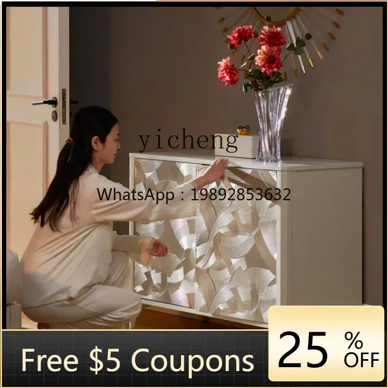 

Solid Wood Sideboard Light Luxury Storage Cabinet Living Room Entrance Bedroom Locker